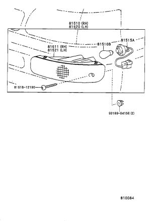 Front Turn Signal Lamp Left 81520-26041 for Toyota Hiace
