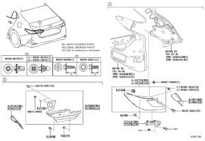 Outer Tail Lamp Assembly (Right) 81550-06B30 for Toyota Camry