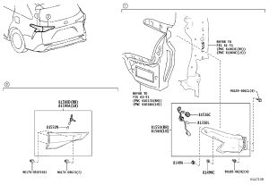 Inner Tail Light Assembly 81580-08110 for Toyota Sienna