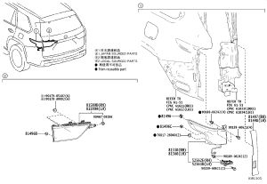Inner Tail Light Assembly Right 81580-0C111 for Toyota Tundra