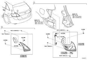 Rear Light Assembly (Right) 81550-0T030 for Toyota Venza