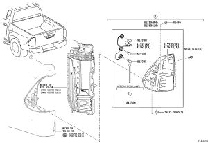 Outer Tail Lamp Assembly Left 81561-0K271 for Toyota Hilux