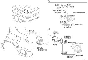 Exterior Tail Light Half Assembly 81561-48061 for Toyota Harrier