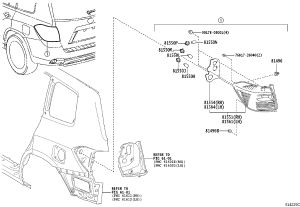 Tail Lamp Assembly 81551-48190 for Toyota Highlander