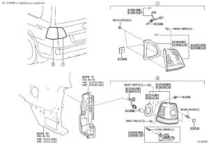 Tail Lamp Assembly Right 81551-60A90 for Toyota Land Cruiser