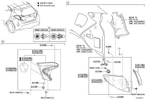 Tail Lamp Assembly Left 81561-F4100 for Toyota C-HR