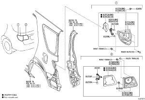 Outer Taillight Assembly 81561-0K200 for Toyota Fortuner