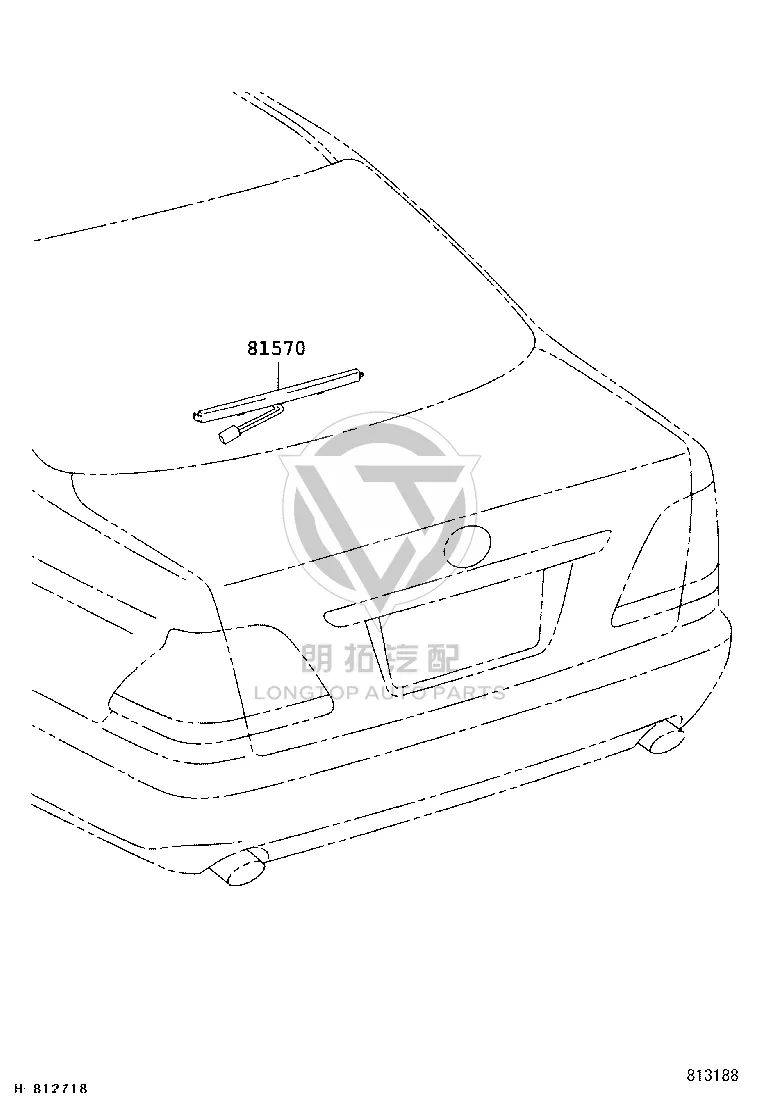 High Mounted Brake Light 81570-30191 for Toyota Crown