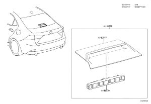 High-mounted brake light 81570-30230 for Lexus GS F