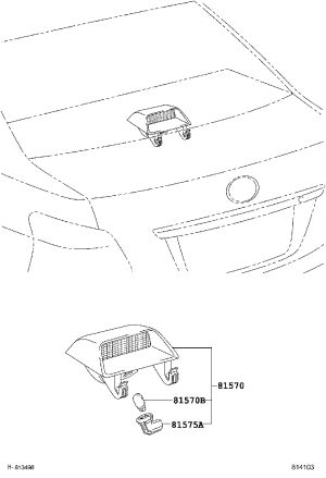 High-position Brake Light 81570-42071 for Toyota Alphard