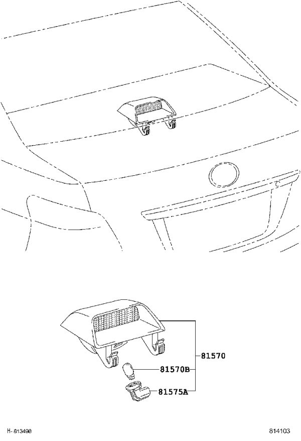 High-position Brake Light 81570-42071 for Toyota Alphard