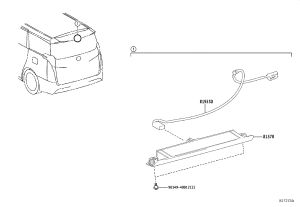 High-mounted Brake Light 81570-58030 for Toyota Alphard