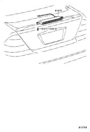 High-position Brake Light 81570-YK010A0 for Toyota Corolla