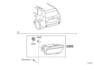 Rear Fog Light Left 81590-0G010 for Toyota Land Cruiser Prado