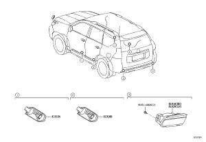 Rear Fog Light Left 81590-60280 for Toyota Land Cruiser Prado