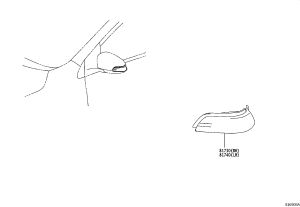 Reversing Mirror Turn Signal 81730-02140 for Toyota Corolla