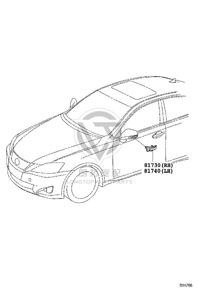 Front Fender Lamp Left 81740-53020 for Lexus ES240