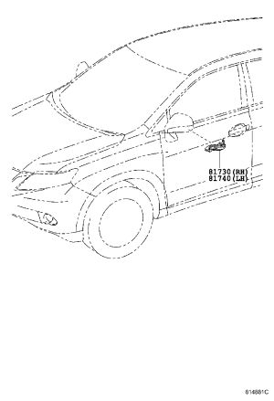 Reversing Mirror Turn Signal (Left) 81740-48020 for Lexus RX270