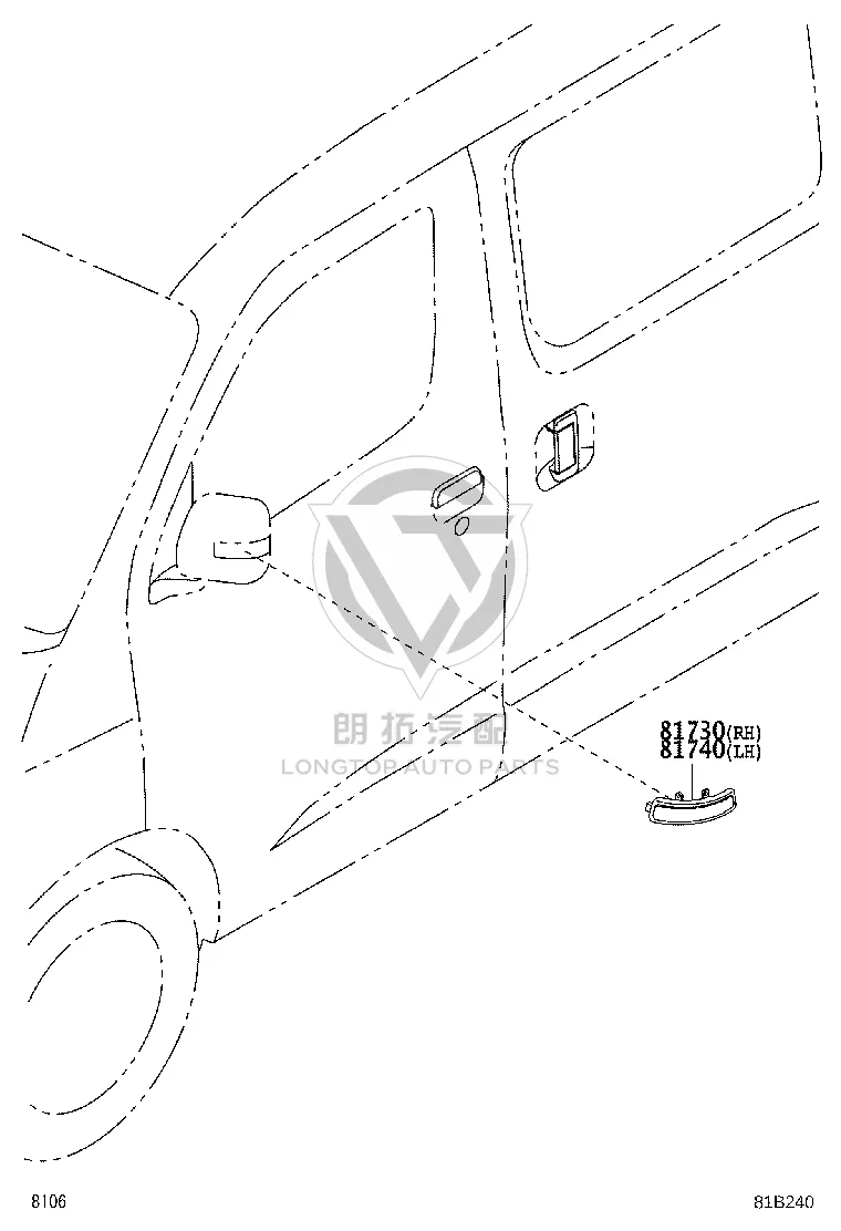 Front Fender Light (Right) 81730-52071 for Toyota 4RUNNER