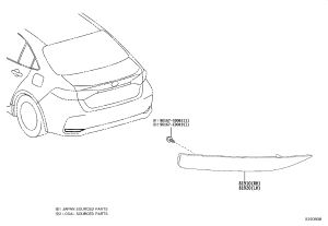 Rear Bumper Decorative Light (Right) 81910-02340 for Toyota Allion