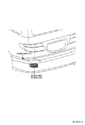 Rear Bumper Trim Light 81910-28010 for Toyota Previa
