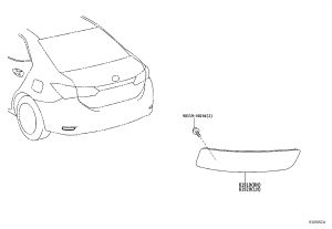Rear Bumper Trim Light 81910-30040 for Toyota Corolla