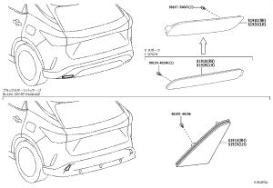 Rear Bumper Reflector Right 81910-76010 for Lexus RX Series