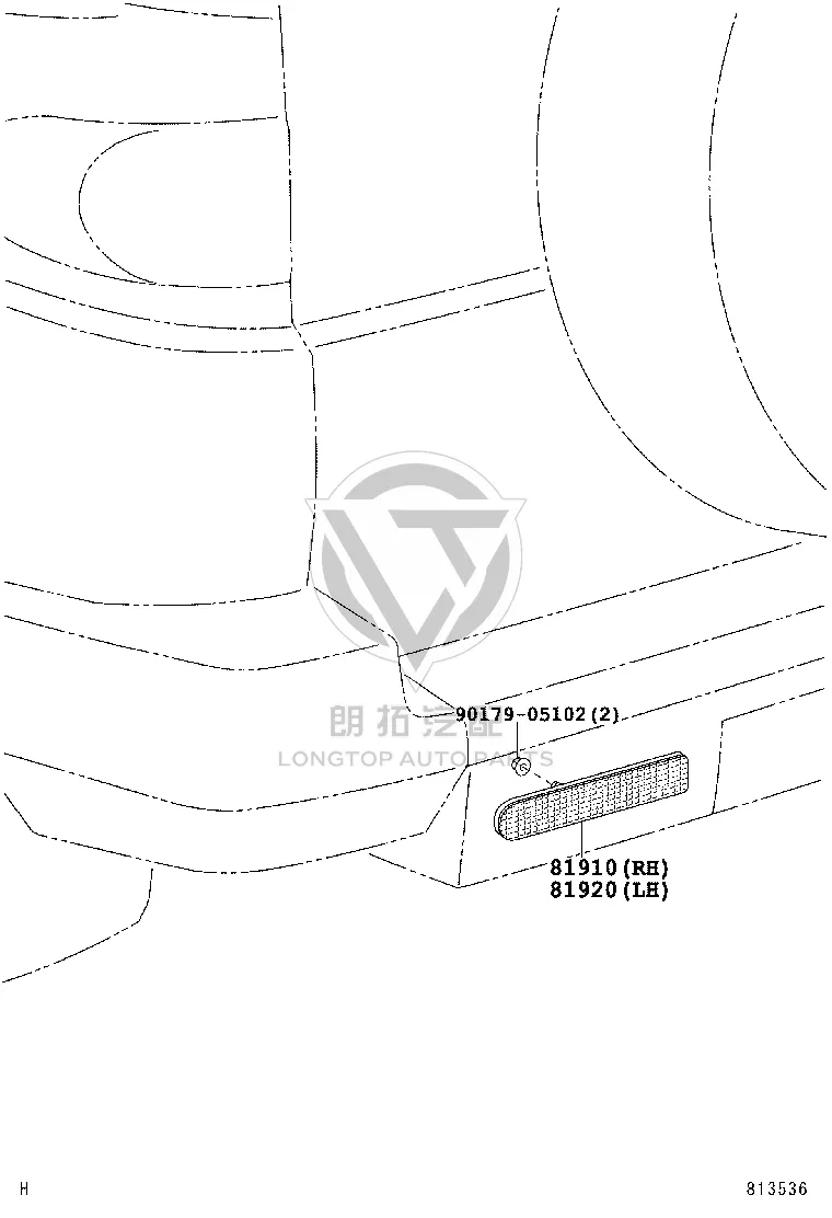 Rear Bumper Reflector 81910-35060 for Toyota FJ Cruiser