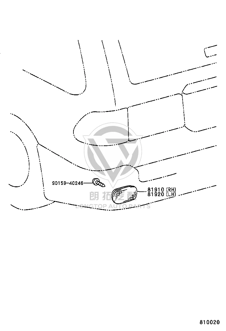 Rear Bumper Decorative Light 81910-42010 for Toyota Picnic