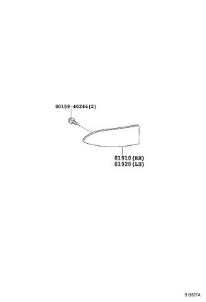 Rear Bumper Decorative Light (Left) 81920-53021 for Lexus IS250