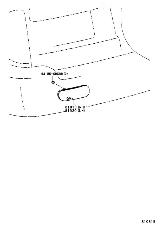 Rear Bumper Decorative Light 81920-60051 for Toyota Land Cruiser