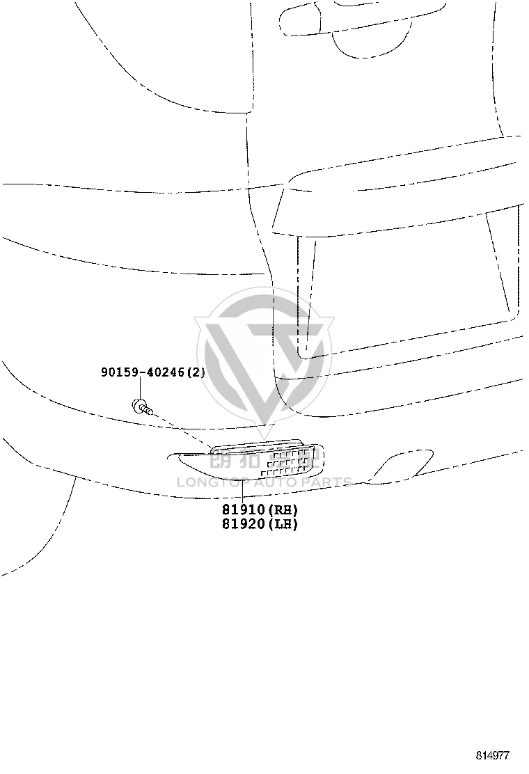 Rear Bumper Trim Lamp Left 81920-0R020 for Toyota RAV4