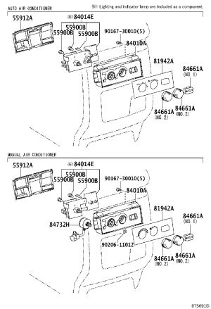 Heater Control Nameplate No.1 81942-60110 for Toyota Land Cruiser Prado