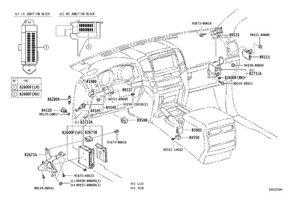 Junction Box Bracket 82673-60060 for Toyota Land Cruiser
