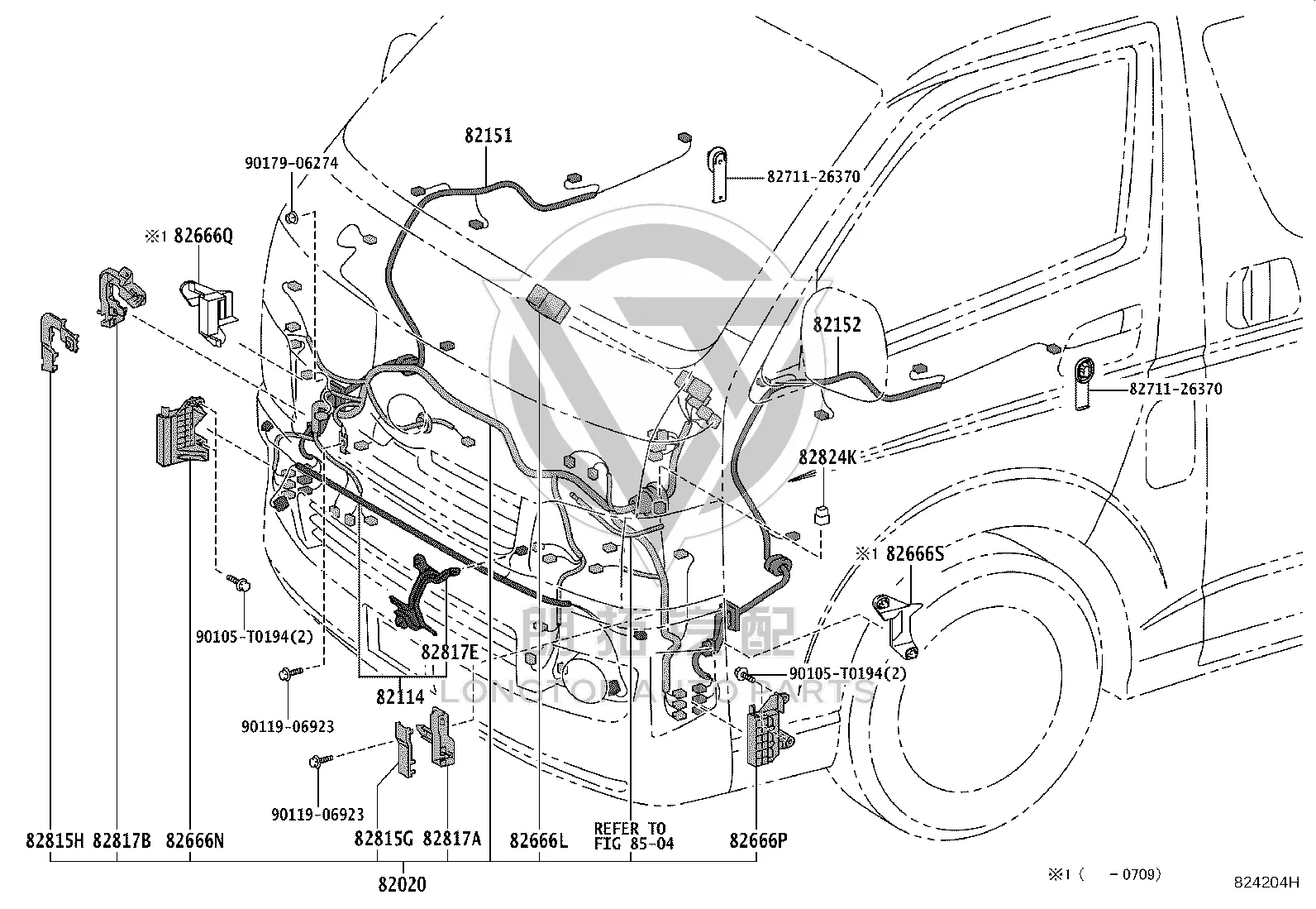 Engine Compartment Wire Harness 82020-26730 for Toyota Hiace