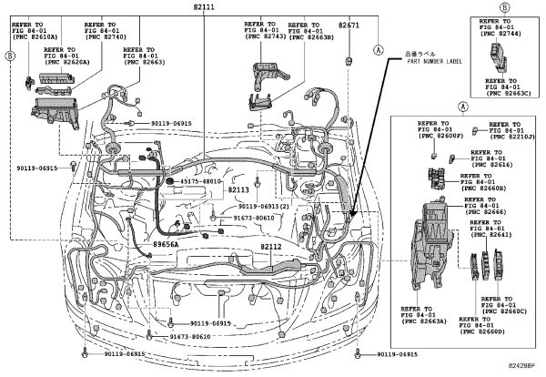 Engine Compartment Wire Harness 82111-0N070 for Toyota Crown