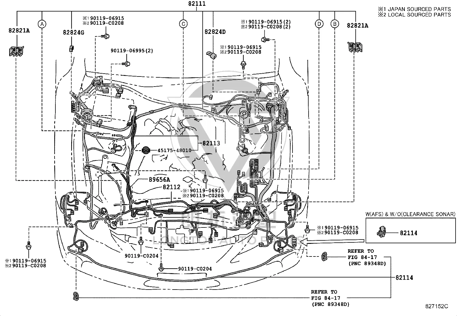Engine Compartment Wire Harness 82111-0P103 for Toyota Reiz