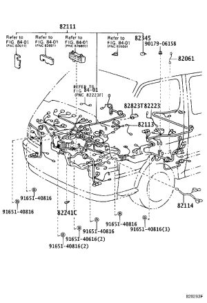 Engine compartment wire harness 82111-2N096 for Toyota Hiace