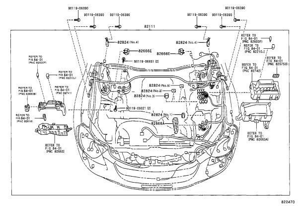 Engine Room Wiring Harness 82111-2U011 for Lexus SC430