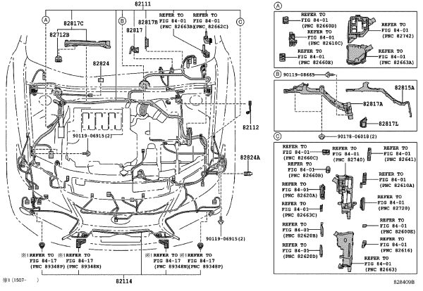 Engine Compartment Wire Harness 82111-33S31 for Lexus ES