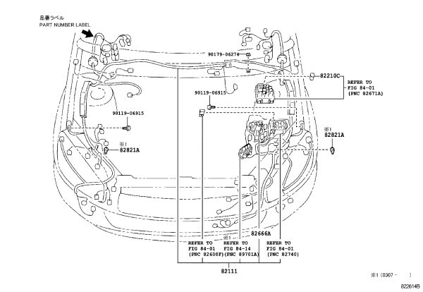 Engine Compartment Wire Harness 82111-4A320 for Toyota RAV4
