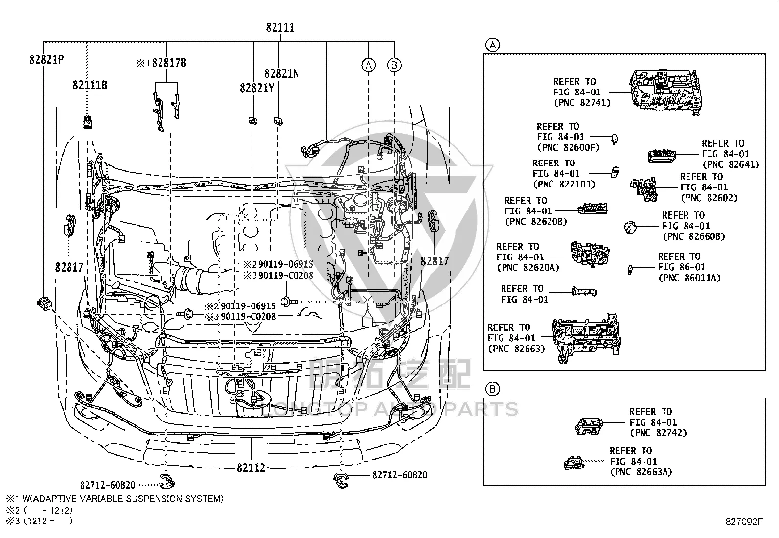 Engine compartment harness 82112-0G060 for Toyota Land Cruiser Prado