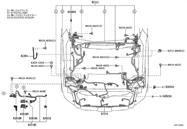 Front Headlamp Wiring Harness 82114-0C210 for Toyota Tundra