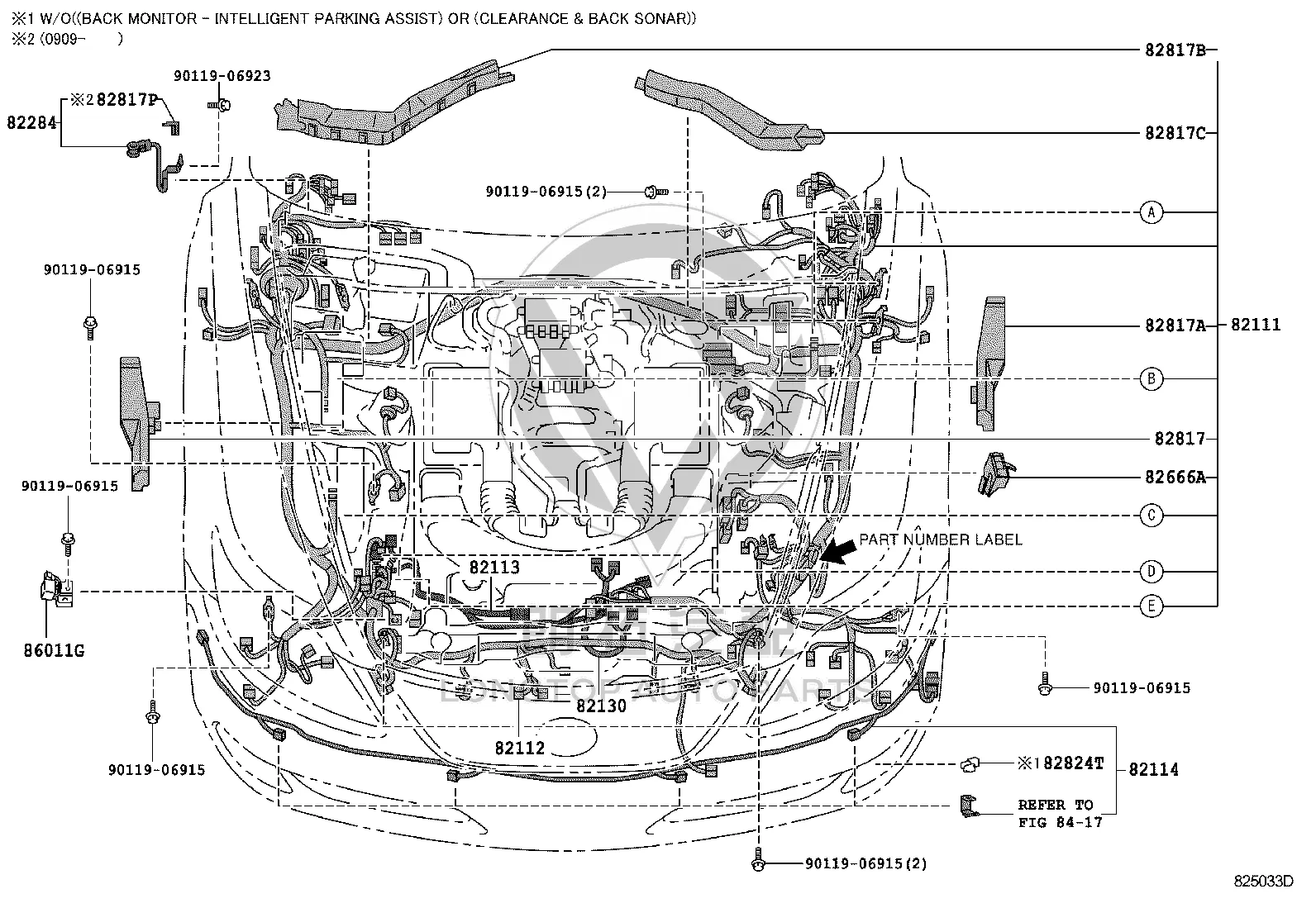 Headlight Harness 82114-50010 for Lexus LS460