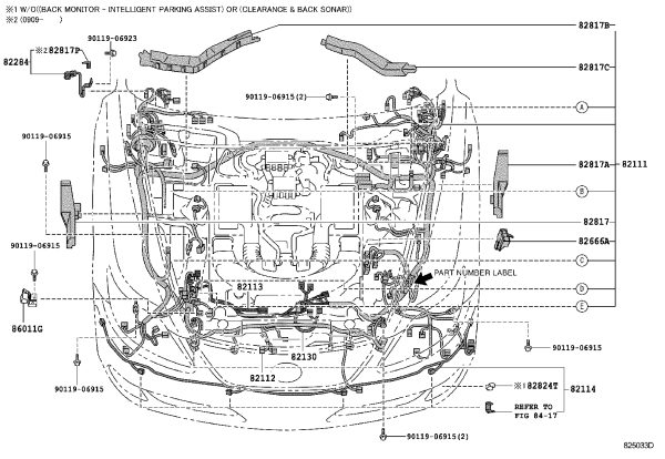 Headlight Harness 82114-50010 for Lexus LS460