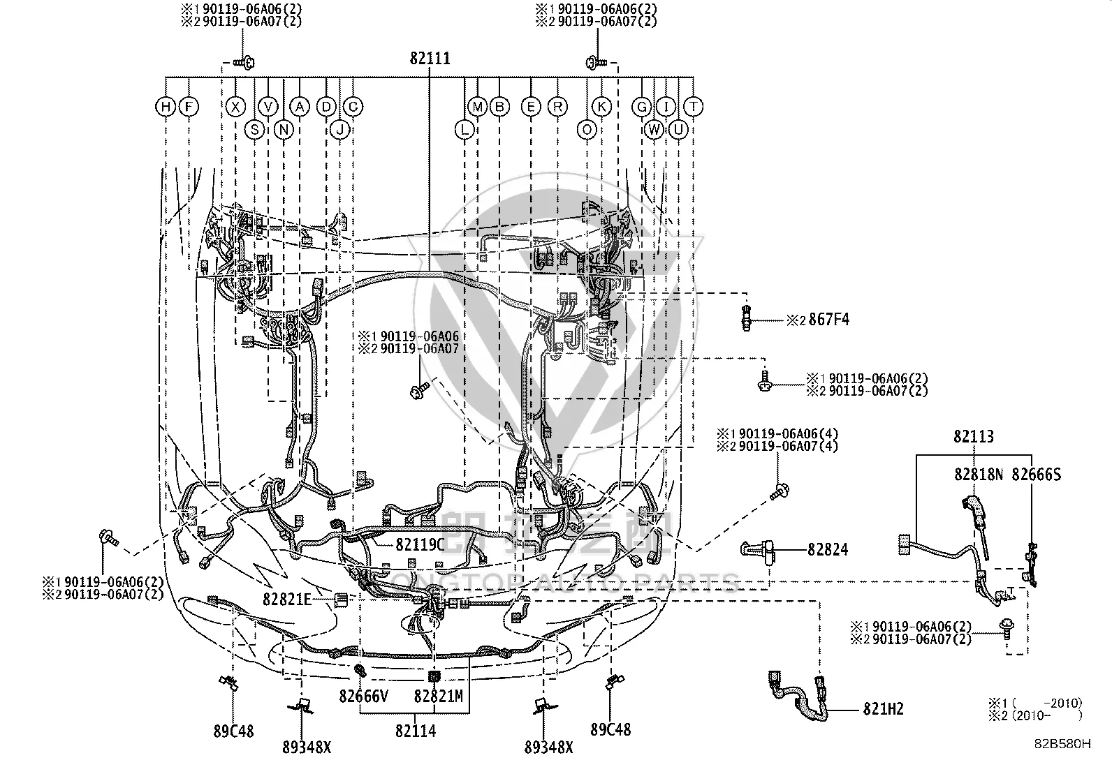 Headlamp Wiring Harness 82114-50111 for Lexus LS500