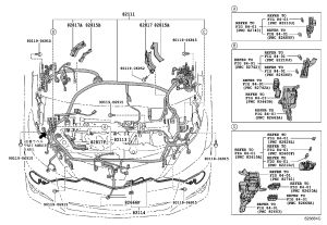 Headlamp Wiring Harness 82114-58121 for Toyota Alphard