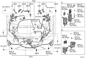 Headlamp wiring harness 82114-58400 for Toyota Alphard