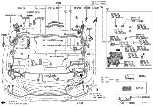 Front Bumper Parking Sensor Wiring Harness 82114-60240 for Lexus LX450D