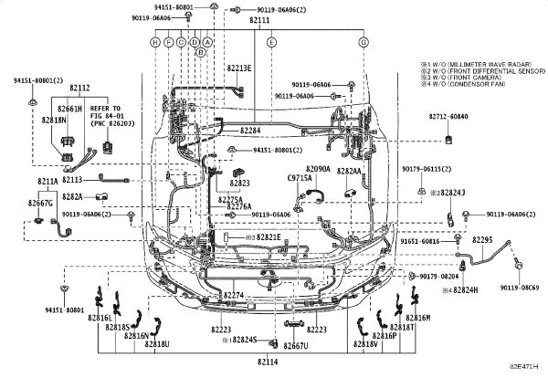 Front Headlamp Wiring Harness 82114-60510 for Toyota Land Cruiser